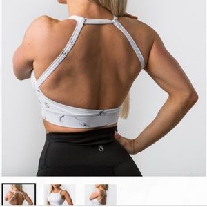 Buffbunny Caterina White Marble Sports Bra